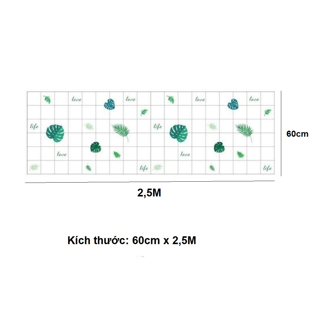 [Mã LIFEHL02 hoàn 10% xu đơn 50K] Giấy dán tường bếp chống dầu mỡ miếng decal dán bếp tráng nhôm cách nhiệt khổ 3m