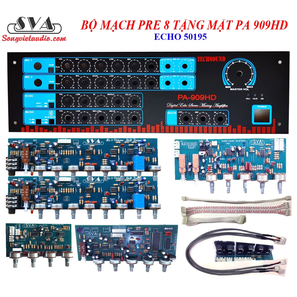 BỘ MẠCH AMPLI PRE MIC 8 VOLUME TẶNG MẶT