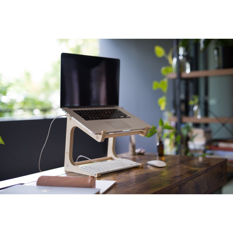 Plywood Laptop Stand - Kệ/giá đỡ Laptop bằng gỗ plywood cao cấp, phiên bản cao 27cm