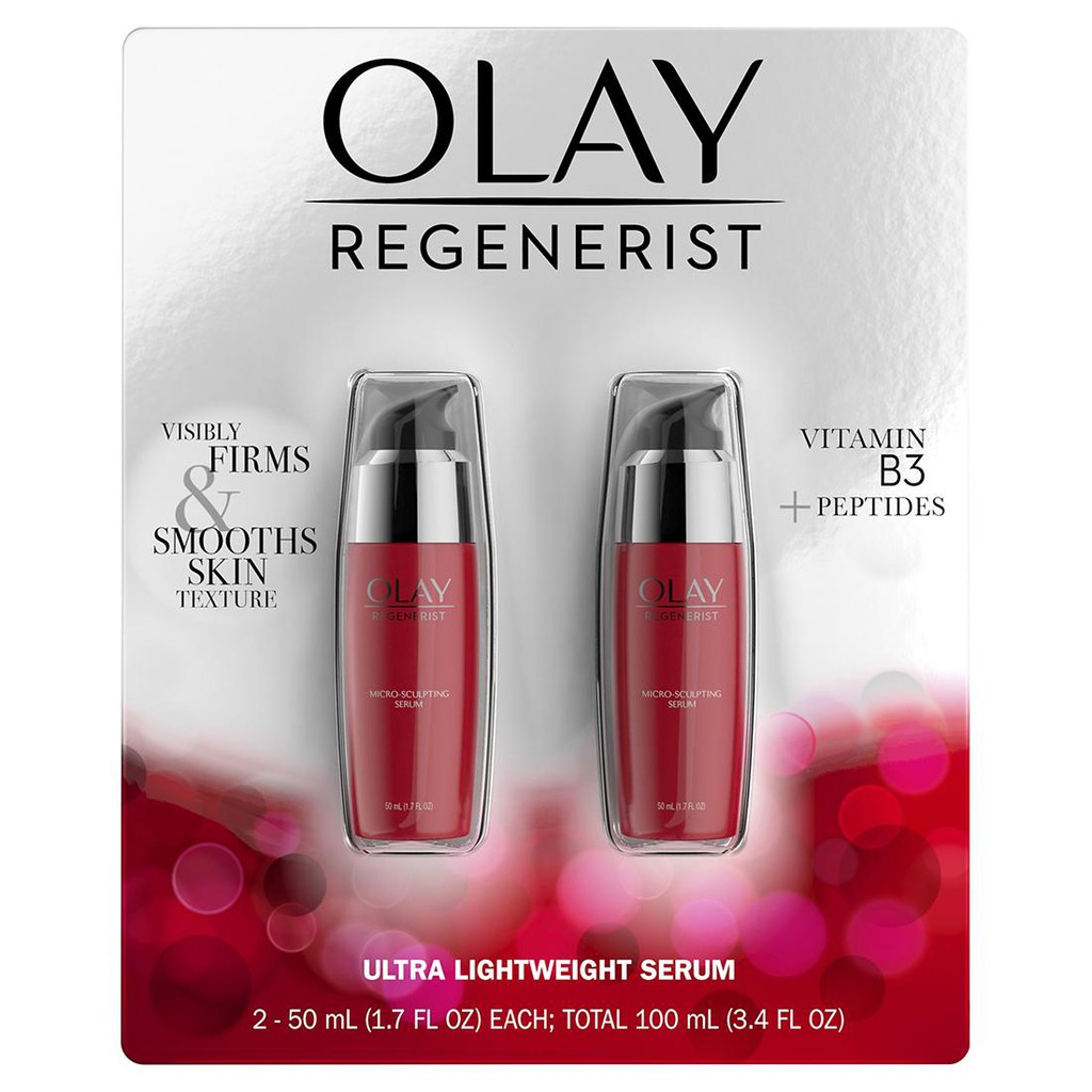 [HÀNG MỸ] SERUM TÁI TẠO DA, CHỐNG LÃO HÓA OLAY REGENERIST MICRO-SCULPTING 50ml x 2 hộp