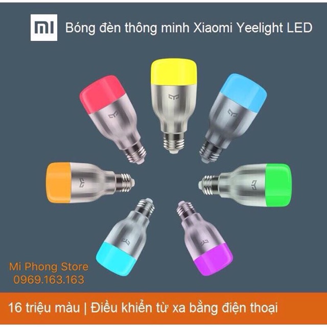 Bóng đèn Led Wifi thông minh Xiaomi yeelight 16 Triệu màu