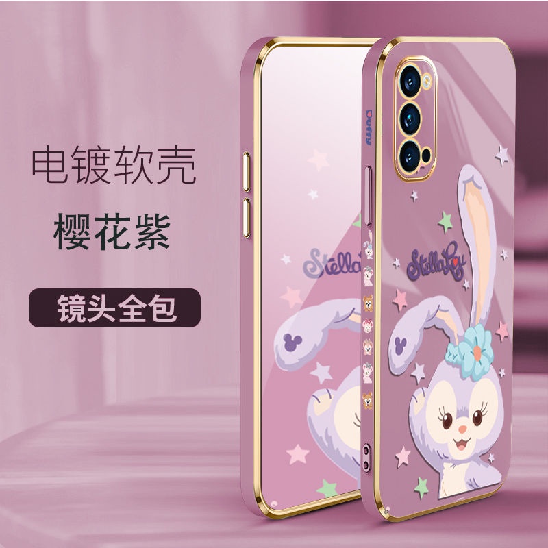 Ốp Điện Thoại Mềm Siêu Mỏng Mạ Điện Họa Tiết Hoạt Hình Cho OPPO Reno 5pro Reno5 Reno 4pro Reno 4 2F 2Z