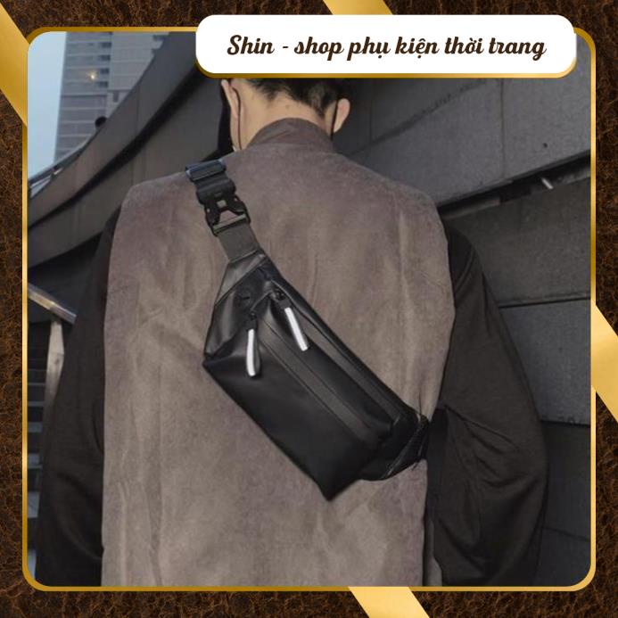 Túi Đeo Chéo Nam Khóa Phản Quang Phong Cách Hàn Quốc - Vải dù Kháng Nước Tuyệt Đối - Shin Shop Leather