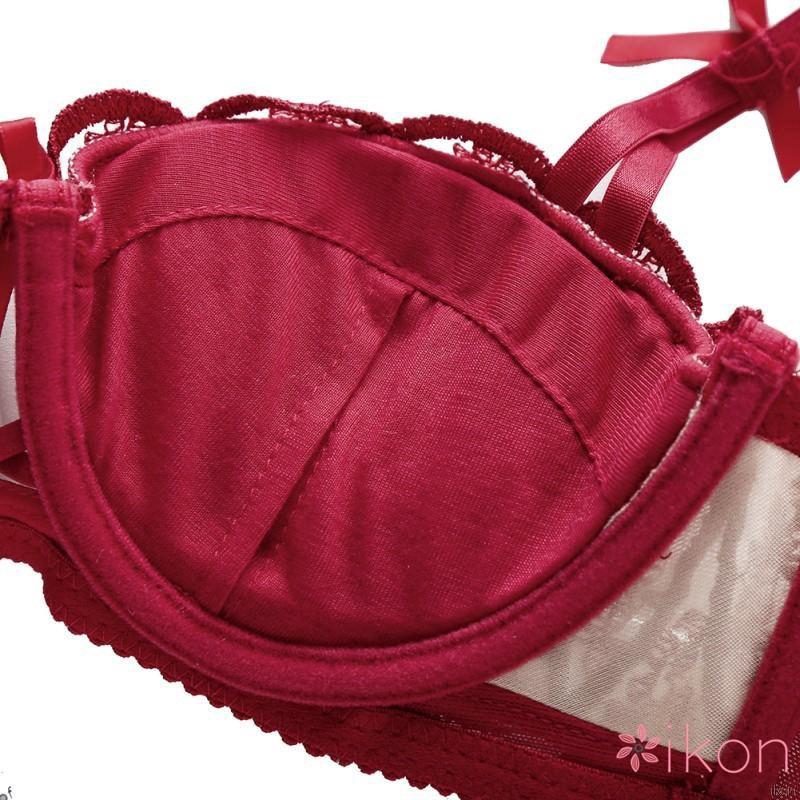 Bộ áo ngực thêu hình vỏ sò có mút nâng kèm quần lót | BigBuy360 - bigbuy360.vn