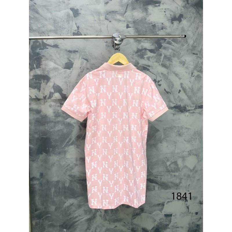 | Ảnh Thật | VÁY Polo  N Y Hồng Chữ Trắng