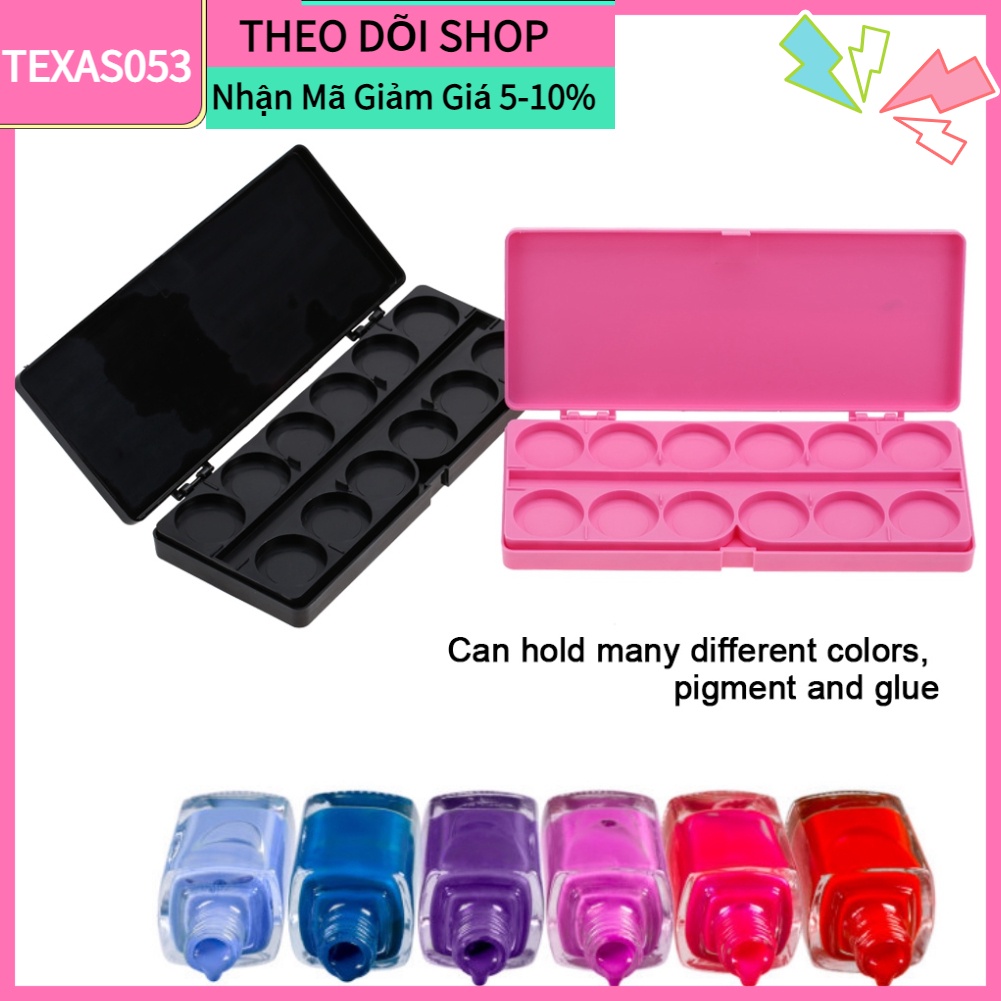 Hàng Sẵn Khay pha màu són vẽ móng tay 24 ô vuông【Texas053】
