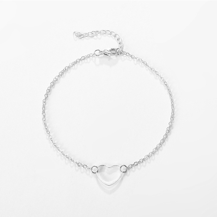 📛 RẺ VÔ ĐỊCH 📛 Vòng tay trái tim kim loại đơn giản hot trend phong cách hàn quốc