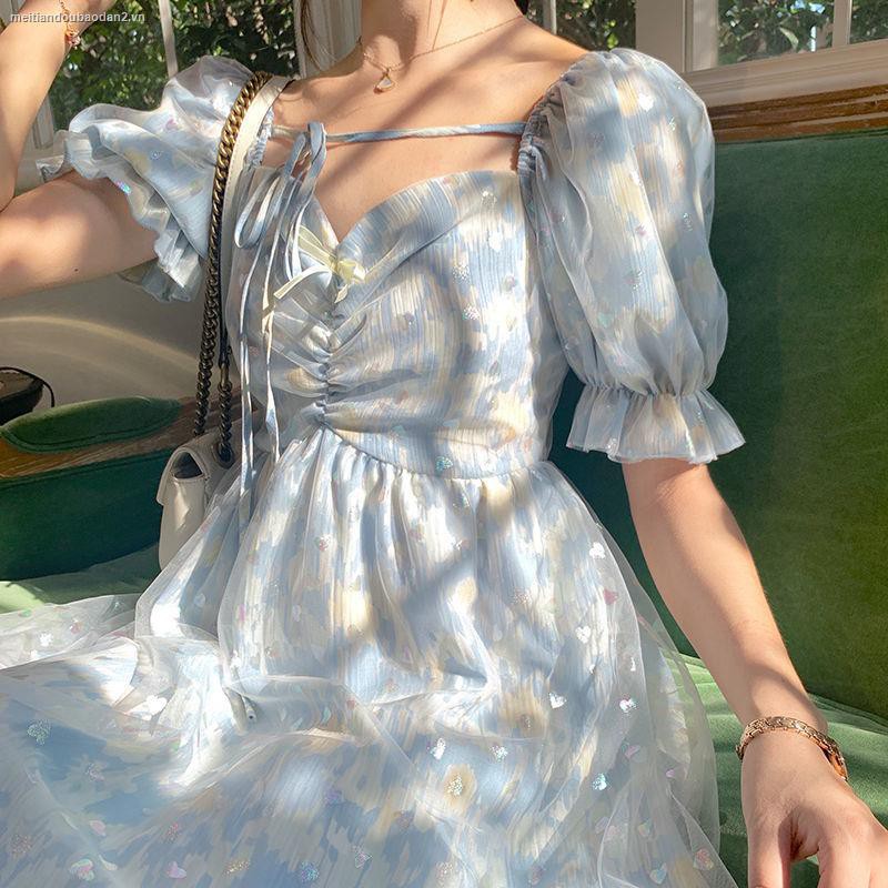 Đầm Công Chúa Tay Phồng Lưng Cao Phối Ren Lưới Kiểu Pháp Thời Trang Mùa Hè Hàng Mới Dành Cho Bạn Nữ 2021 | BigBuy360 - bigbuy360.vn