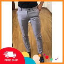 Quần âu nam ống côn vải lụa co giãn,không nhăn không xù cực kì tôn dáng | BigBuy360 - bigbuy360.vn