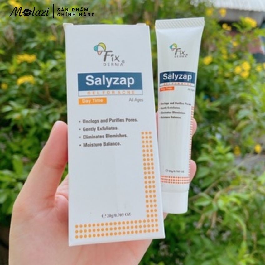 Kem chấm mụn Fixderma Salyzap giảm ngừa mụn dưỡng ẩm tái tạo dưỡng trắng phục hồi da mờ thâm (gel chấm mụn 20gr) molazi. | BigBuy360 - bigbuy360.vn