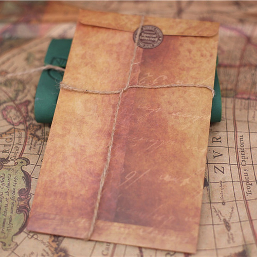 Set 20 Bao Thư Giấy Phong Cách Vintage