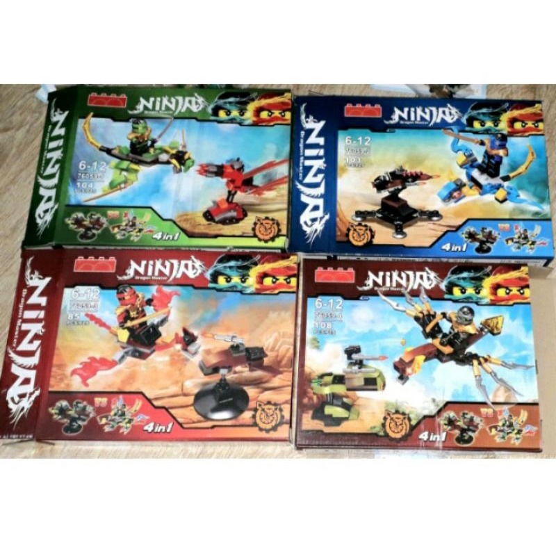 Lắp ráp 1 hộp LegoNinja Rồng 76059 có nhiều chi tiết bằng nhựa