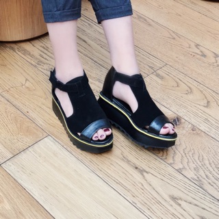 Sandal hở mũi đế bánh mì độn 6cm