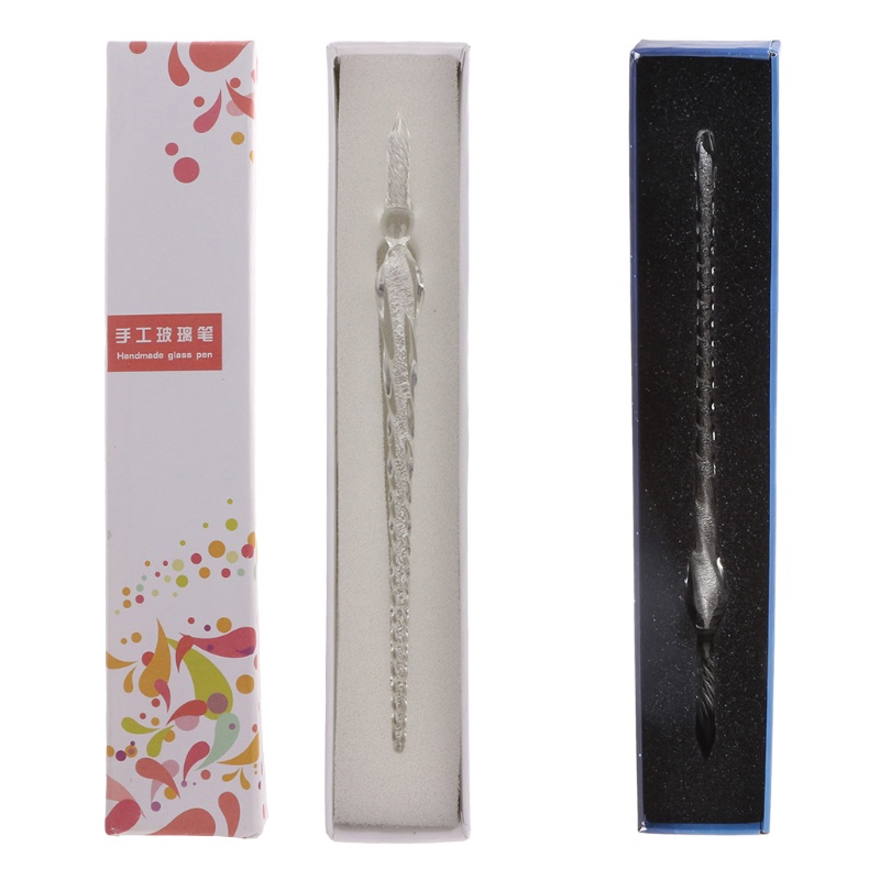 Bút máy vỏ kính thủ công phong cách vintage kèm hộp đựng