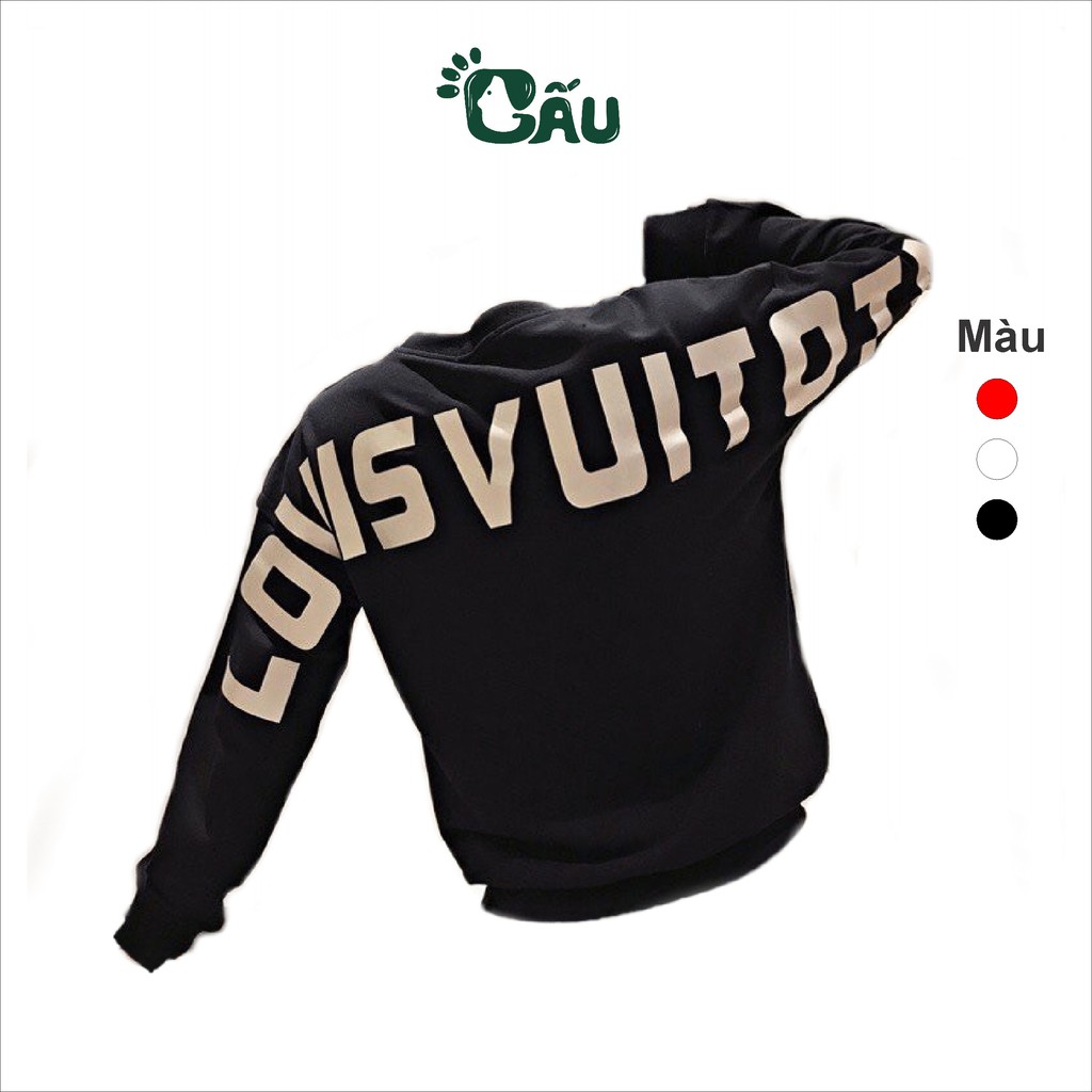 Áo sweater GẤU 194 vải thu đông co dãn, dày dặn mềm mịn form rộng phong cách Unisex - LOUIS VUIT