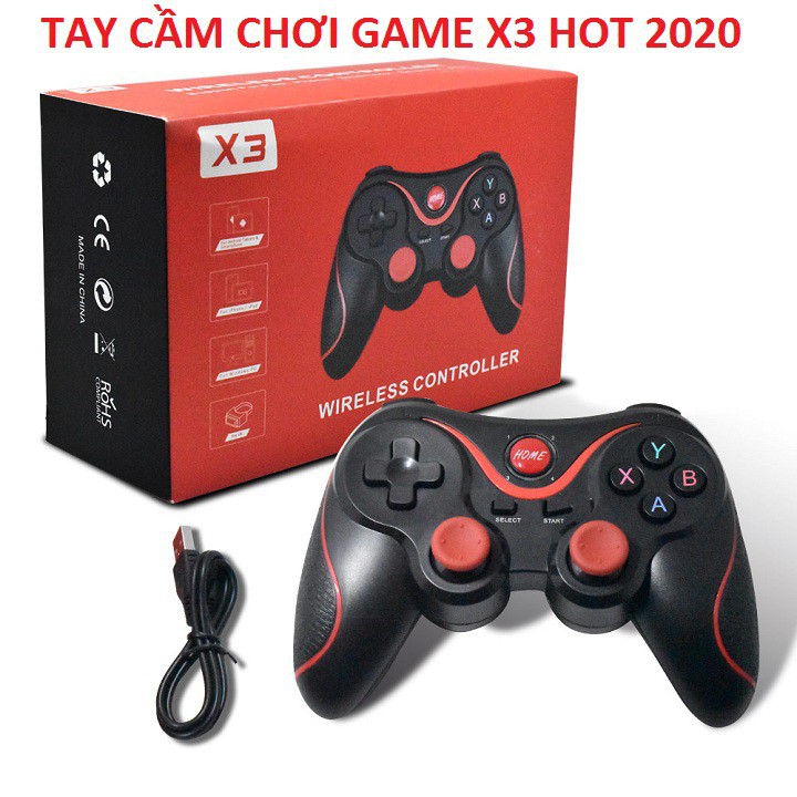 Tay cầm chơi game bluetooth X3/ C8 - đế kẹp điện thoại và usb chơi trên PC 54