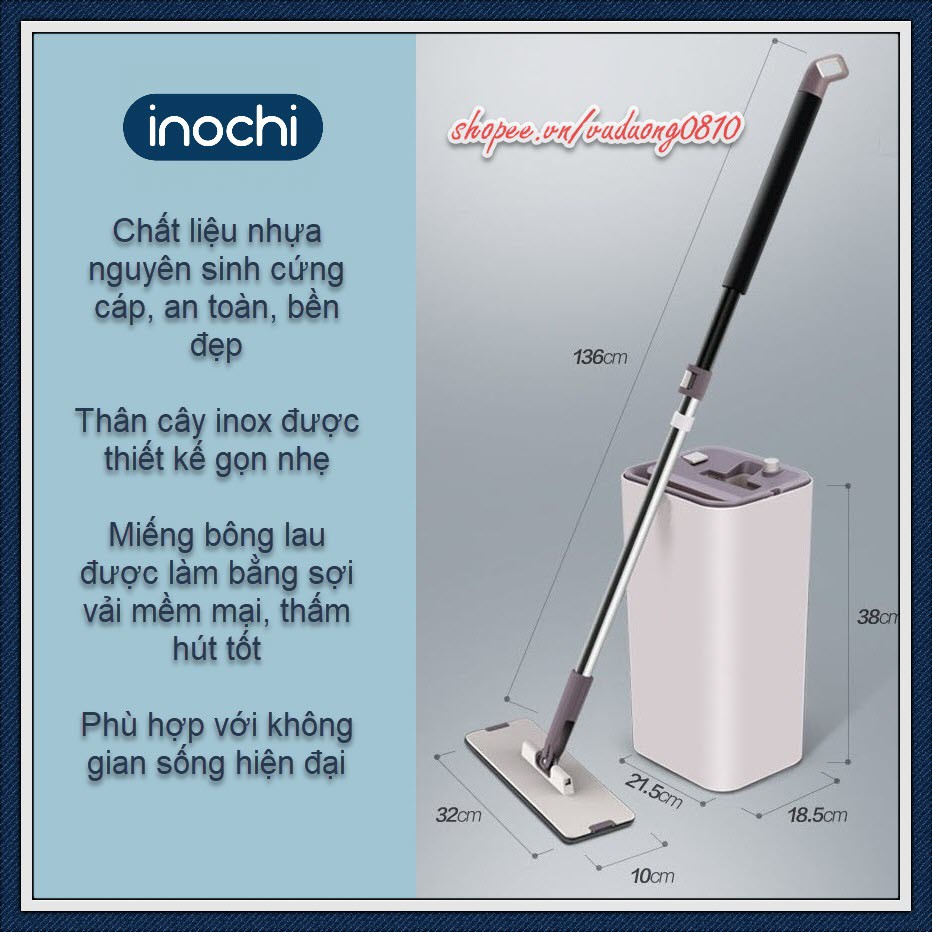 Bộ cây lau nhà thông minh tự vắt Inochi MOP-Z9