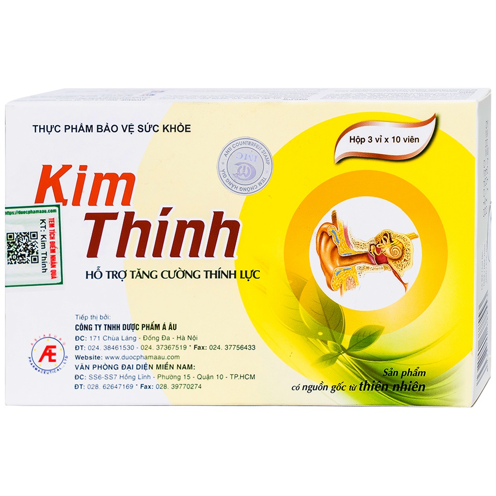 Kim Thính - Giúp tăng cường sức khỏe, hỗ trợ tăng cương thính lực (Hộp 3 vỉ x 10 viên)
