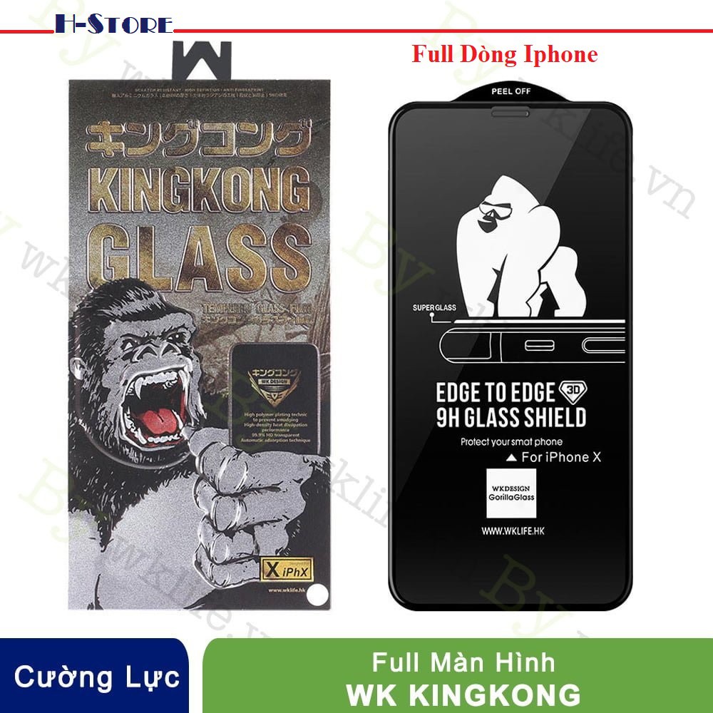 Siêu Kính Cường Lực WK KingKong Dành Cho Các Dòng Iphone Từ 6 Đến XS-Max