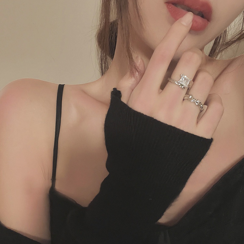 Nhẫn Thiết Kế Bất Đối Xứng Phong Cách hip hop Thời Trang Cá Tính