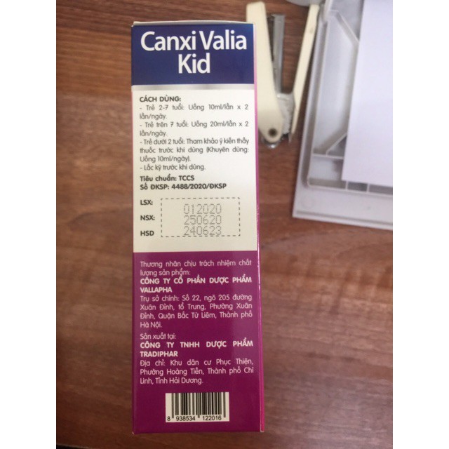 Canxi Valia Kid Hương dâu thơm ngon Tradiphar | Thế Giới Skin Care