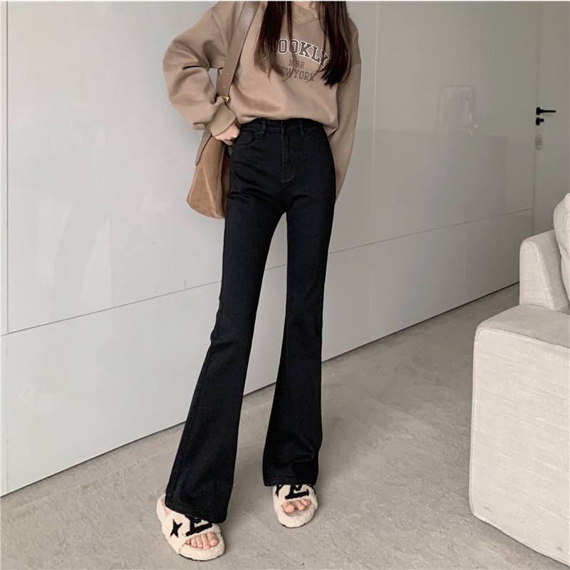 Quần Jeans Nữ Dài Lưng Cao Thời Trang Hàn