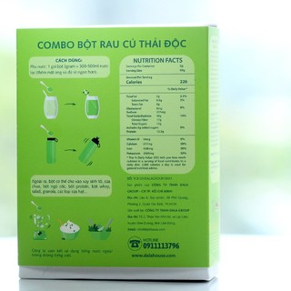 [DALAHOUSE] Combo Detox - Bột Rau Củ Thải Độc (63g)