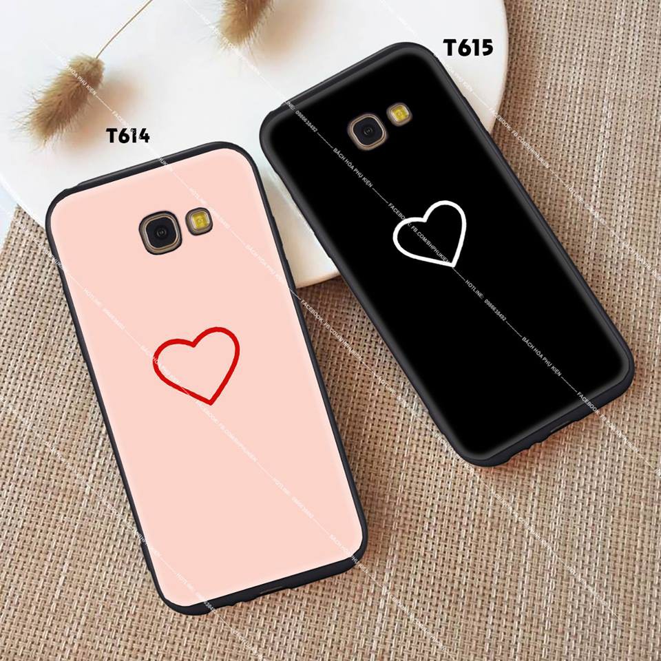 Ôp lưng điện thoại Samsung J4 PLus - in hình you và me cùng trái tim viền trắng và trái tim hồng đẹp
