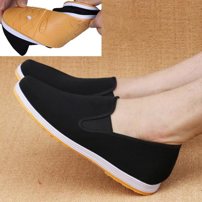 Giày lười vải nam Hàn Quốc canvas dày dặn ôm chân kiểu dang thanh lịch công sở 👞 | BigBuy360 - bigbuy360.vn