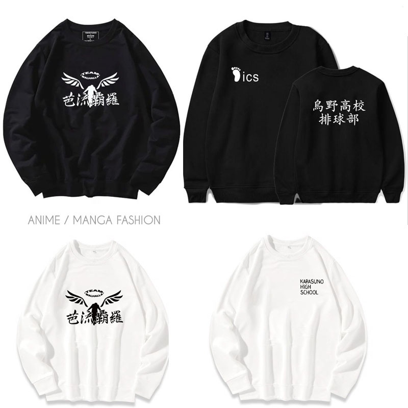 BST Mẫu áo Sweater Tokyo Revengers Valhalla dài tay Haikyuu Anime - đẹp giá siêu rẻ 💖