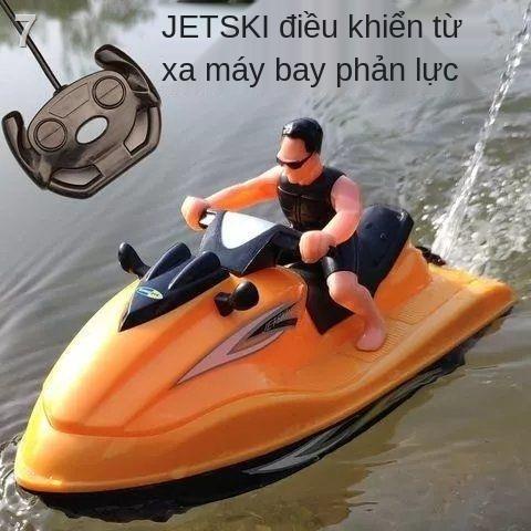 ☎▬◎Thuyền điều khiển từ xa máy bay phản lực nước JET mô hình tốc độ cao cậu bé điện trẻ em không dây thấm du tàu đồ chơi