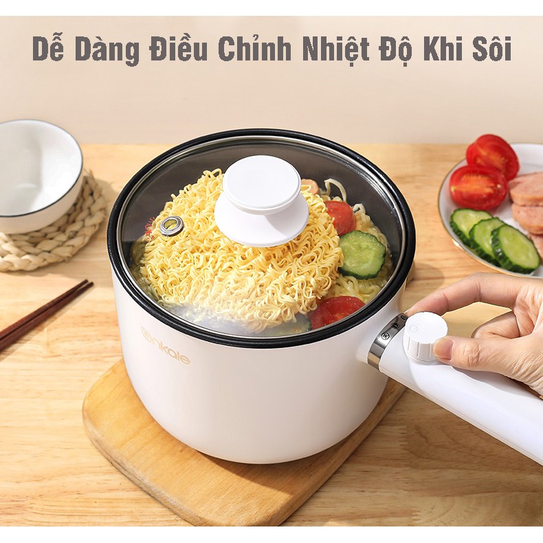 Nồi Nấu Mì - Nồi Nấu Lẩu Mini Chống Dính Đa Năng Dung Tích 1,5 Lít Bảo Hành 12 Tháng