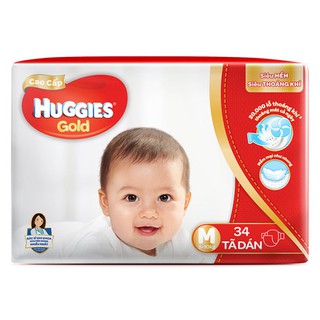Tã dán/Tã quần Huggies Gold M34/L30