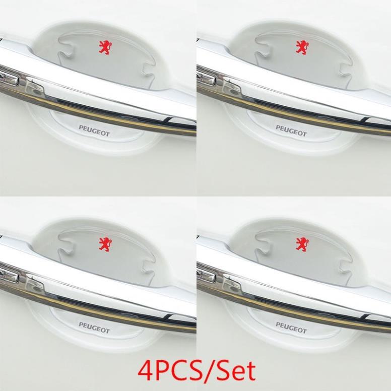(Peugeot) Bộ 10 Miếng Dán Silicon Chống Xước Hõm Cửa, Tay Nắm Cửa và Gương Xe Peugeot
