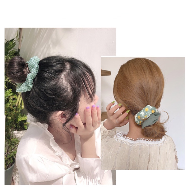 Dây Cột Tóc Màu Xanh Lá Cây Đơn Giản Dễ Thương