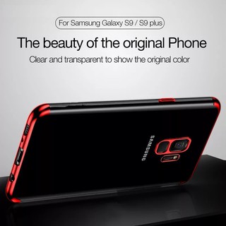 Samsung Galaxy S9 S9 Plus S9+ - Ốp lưng Likgus dẻo trong viền màu cao cấp, bo viền Camera máy để lộ nguyên thiết kế máy