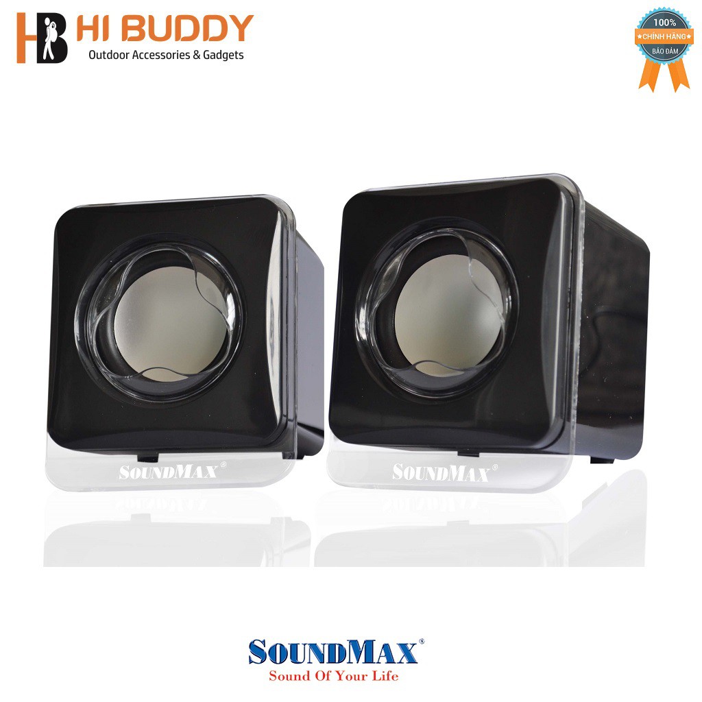 Loa vi tính Soundmax A-120 2.0 6W RMS Đen – Hàng chính hãng