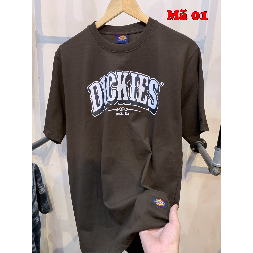Áo thun Dickies chính hãng - Nâu tối Vintage - Cotton 100% - Form Unisex