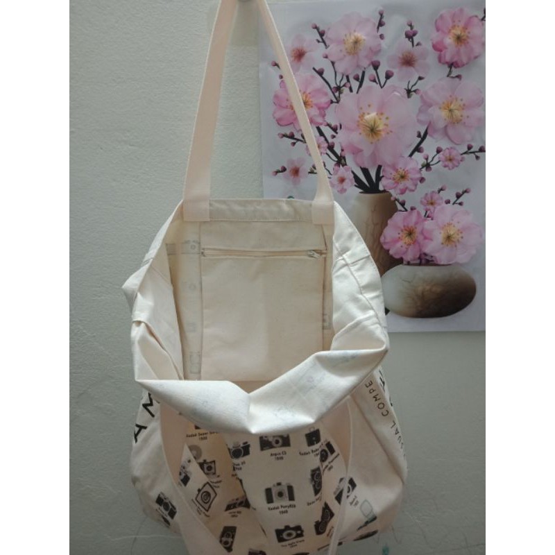 Túi tote vải canvas ♥️ Túi tote đeo vai máy ảnh mới