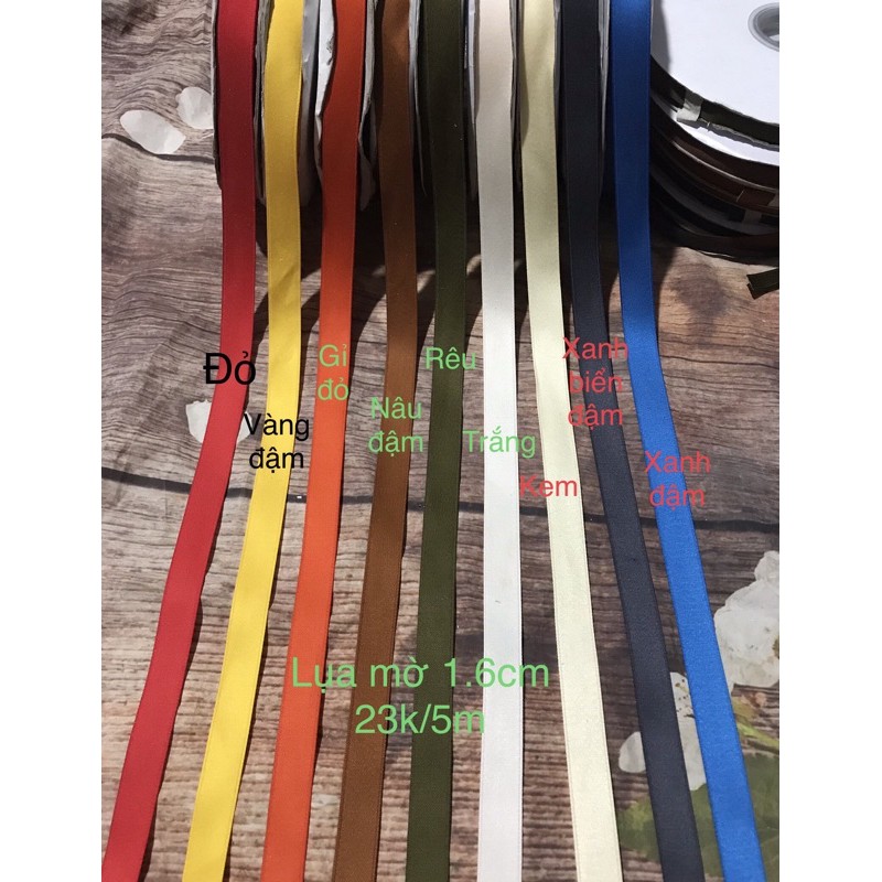 5m ruy băng lụa mờ rộng 16mm