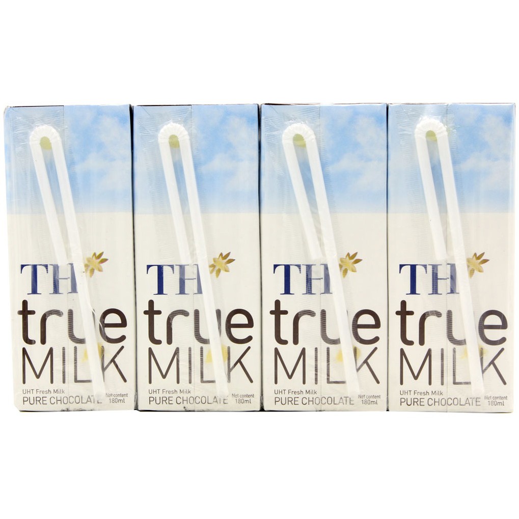 Sữa tươi tiệt trùng TH True Milk hương Socola hộp 180ml (4 hộp) &quot;GIÁ BÁN ĐÃ TRỪ KHUYẾN MÃI&quot;