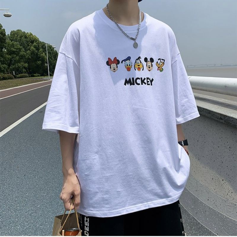 Áo thun tay lỡ unisex Mickey