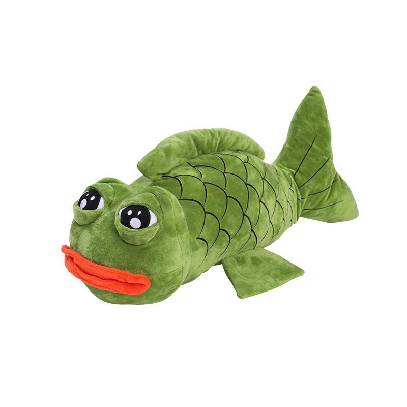 Đồ chơi nhồi bông mềm mại hình chú ếch buồn Pepe có thể dùng làm gối nằm/quà tặng cho bé