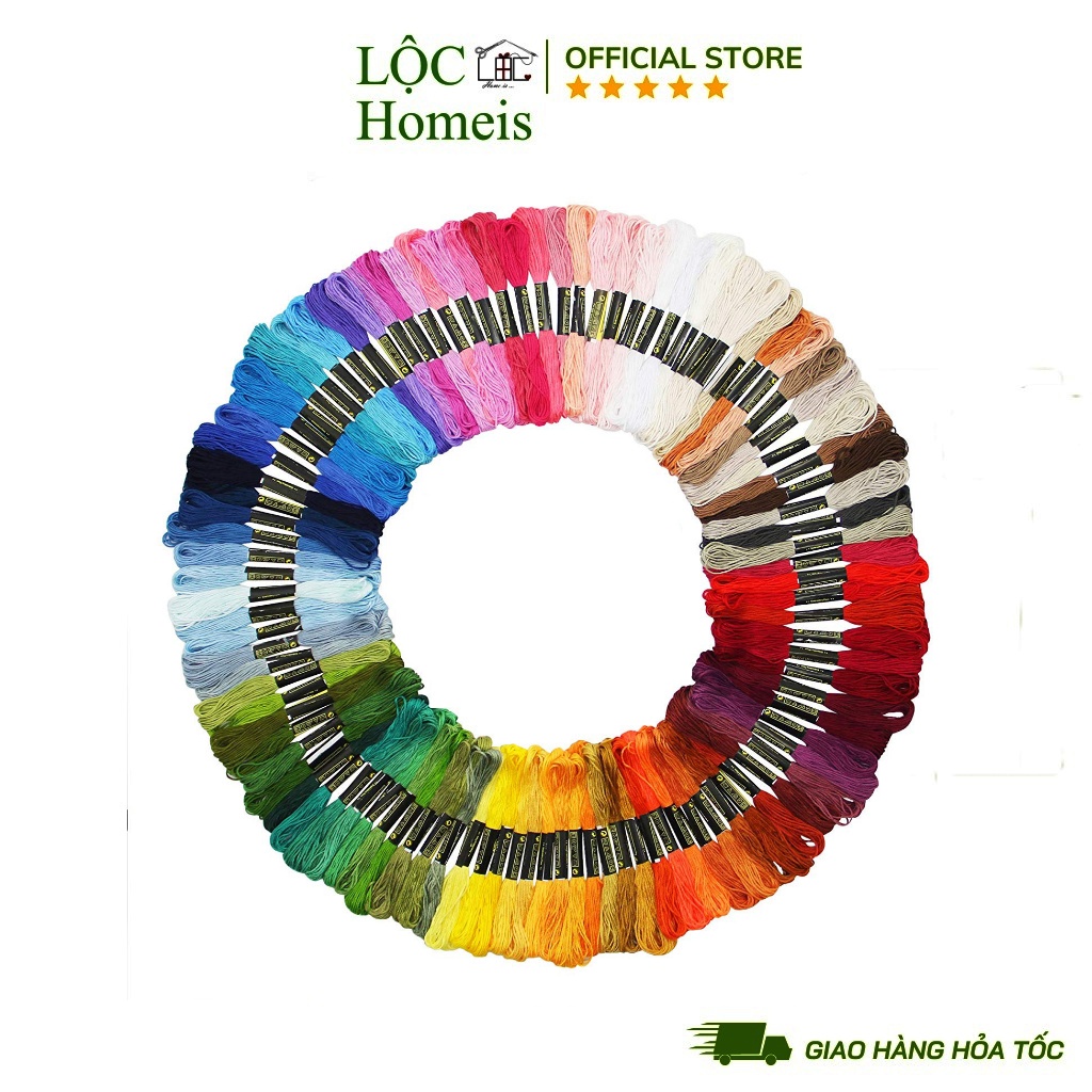 Set 50 Màu Chỉ Thêu Thường Loại 1 - LỘC Homeis