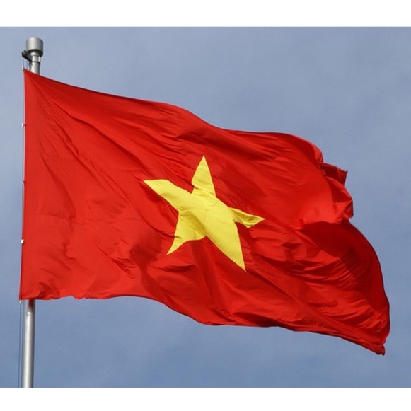 ( 10 Cái ) Cờ Tổ Quốc KT: 75x85Cm Vải Sa Tanh Đẹp Camshop