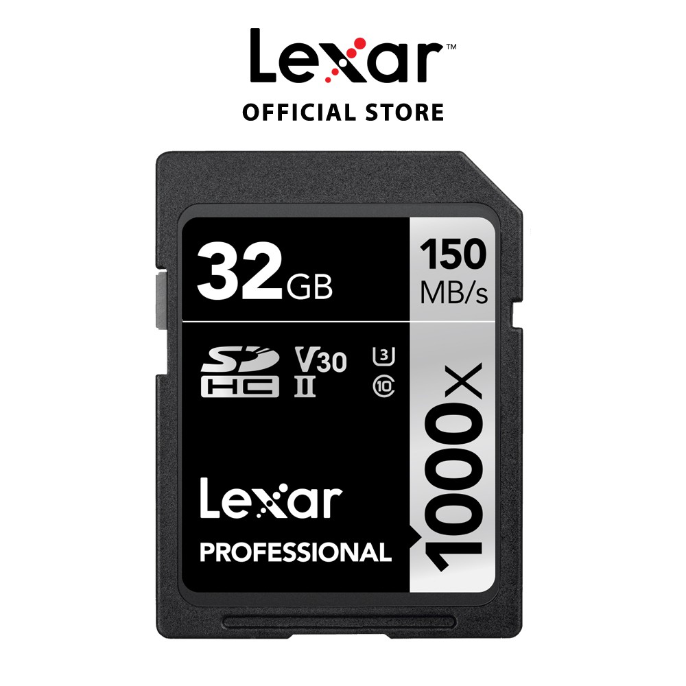 Thẻ Nhớ 32GB Pro 1000X SDHC UHS2 U3 150MB/60MB/s Lexar