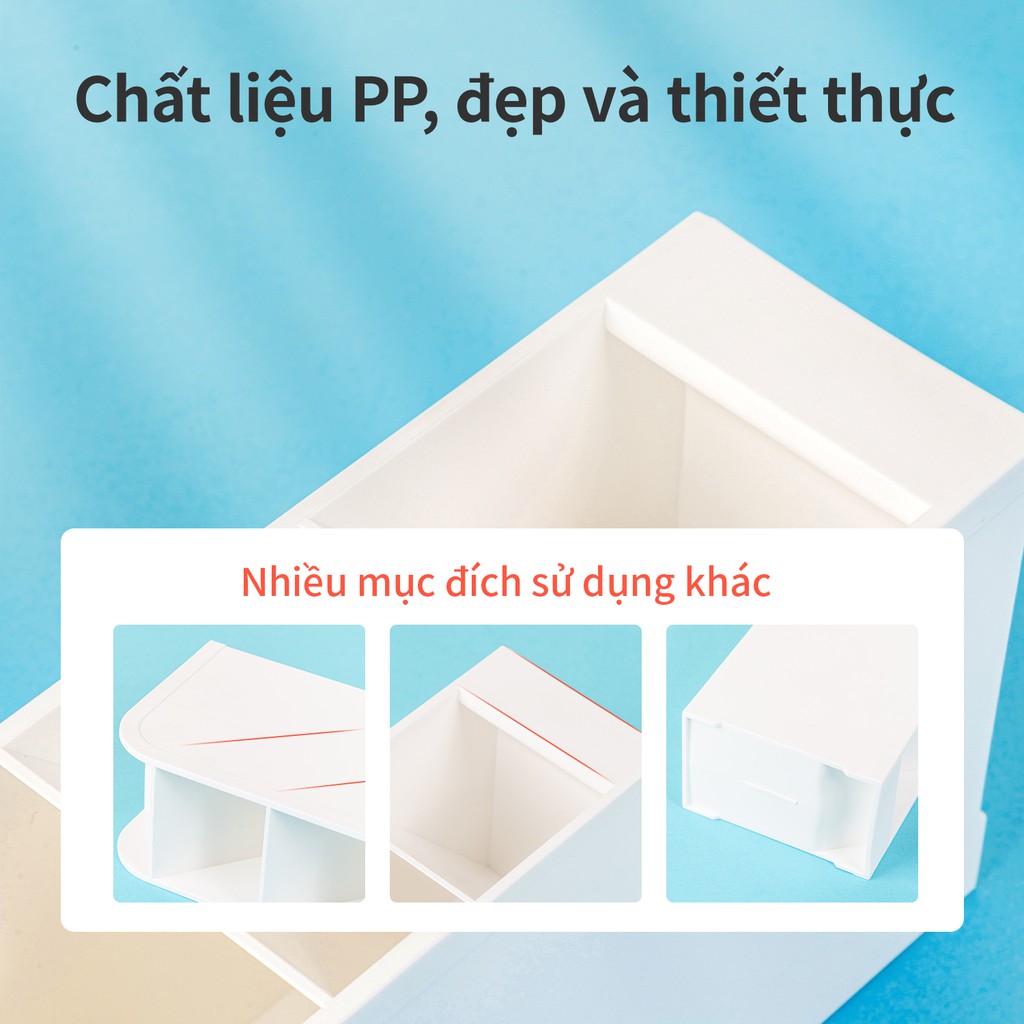 Kệ ống đựng bút, mỹ phẩm, đồ dùng văn phòng 5 ngăn Deli - Trang trí, sắp xếp đồ dùng gọn gàng - 8932/ 8933