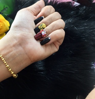 hoa bột ôm móng nail