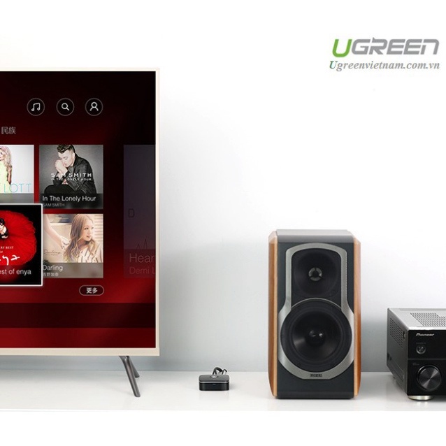 Bộ thu Bluetooth 5.1 cho loa, amly hỗ trợ cổng 3.5mm + RCA chính hãng Ugreen 40759 cao cấp  - Phân Phối Chính Hãng