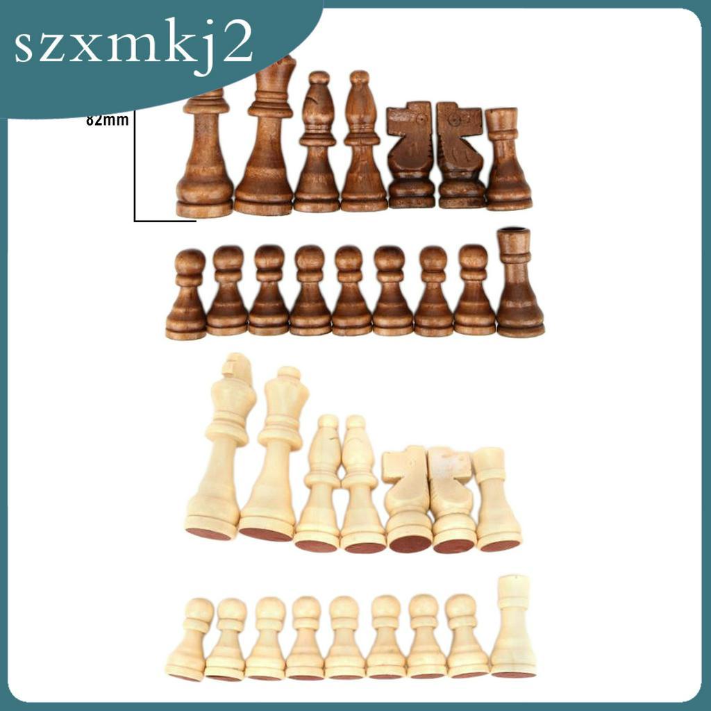 Bộ Bàn Cờ Vua Bằng Gỗ 32x Handmade szxmkj2